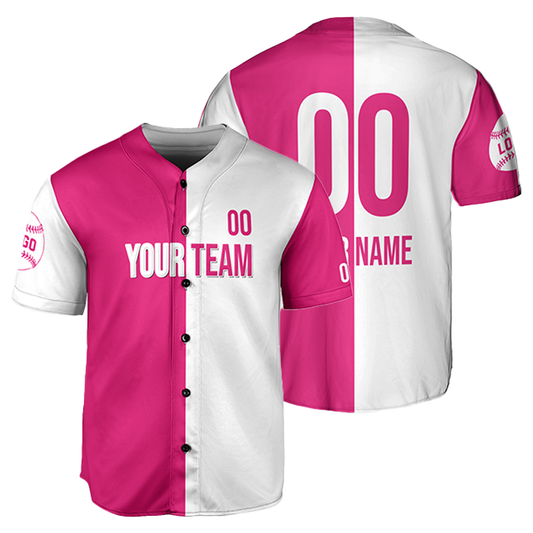 Custom Vintage Baseball Jerseys, Pink - White Baseball Jerseys