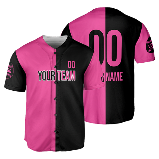 Custom Vintage Baseball Jerseys, Pink - Black Baseball Jerseys