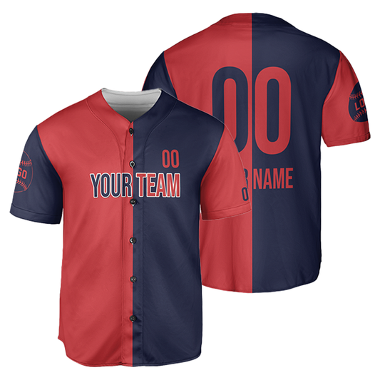 Custom Vintage Baseball Jerseys, Red - Navy Baseball Jerseys