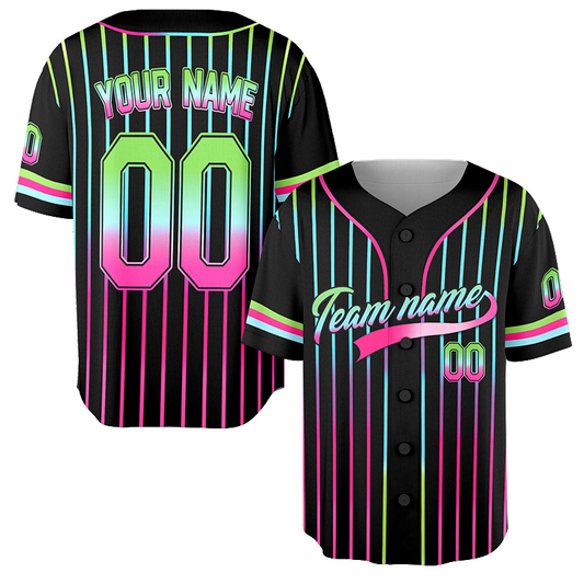 Customized Neon Galaxy Jersey Pinstripe Neon Galaxy Jersey For Baseball Lovers