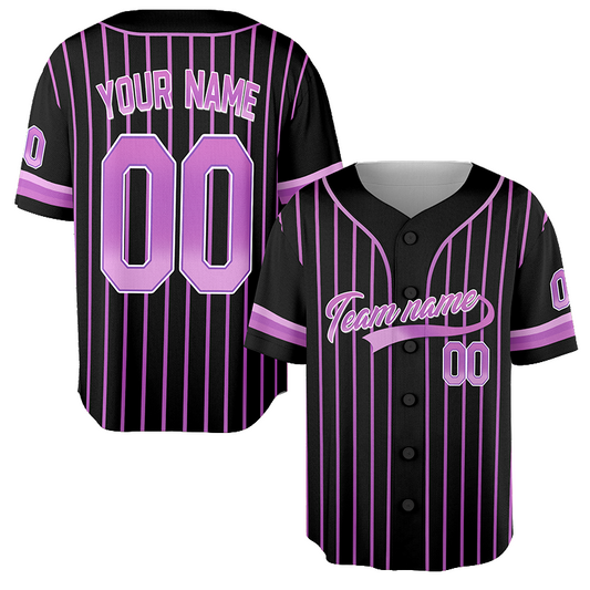 Customized Neon Purple Jersey Pinstripe Purple Jersey For Baseball Fans Baseball Lovers