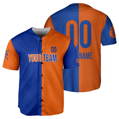 Custom Vintage Baseball Jerseys, Blue - Orange Baseball Jerseys