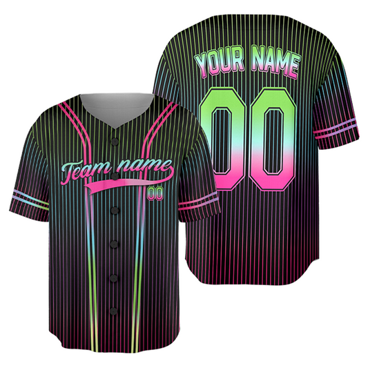 Customized Neon Jersey Pinstripe Neon Galaxy Jersey Uniform For Baseball Fans