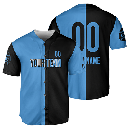 Custom Vintage Baseball Jerseys, Blue - Black Baseball Jerseys