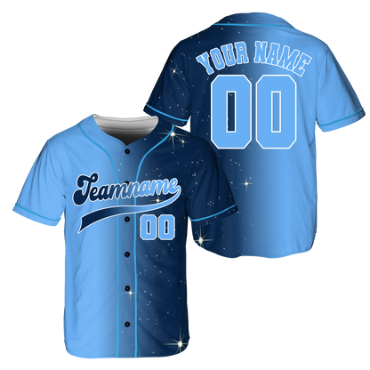 Custom Blue - Navy Gradient Baseball Jerseys for Your Team