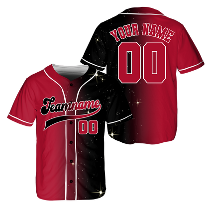 Custom Red - Black Gradient Baseball Jerseys for Your Team