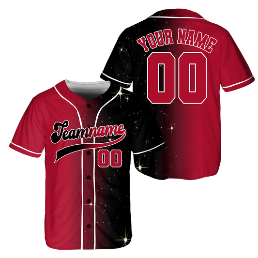 Custom Red - Black Gradient Baseball Jerseys for Your Team