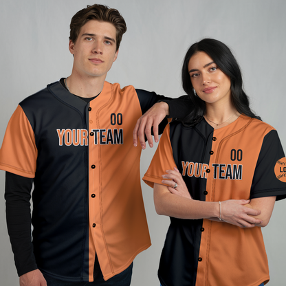 Custom Vintage Baseball Jerseys, Black - Bronze Baseball Jerseys