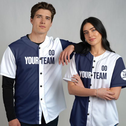 Custom Vintage Baseball Jerseys, Blue - White Baseball Jerseys