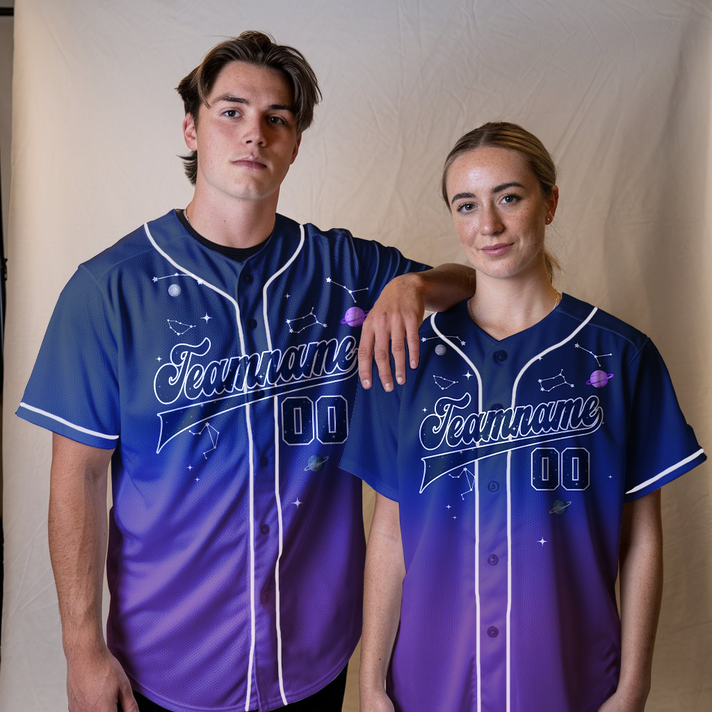 Custom Universe Baseball Jersey, Purple Baseball Jerseys