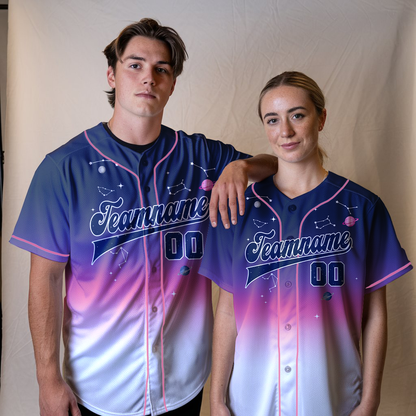 Custom Universe Baseball Jersey, White Baseball Jerseys