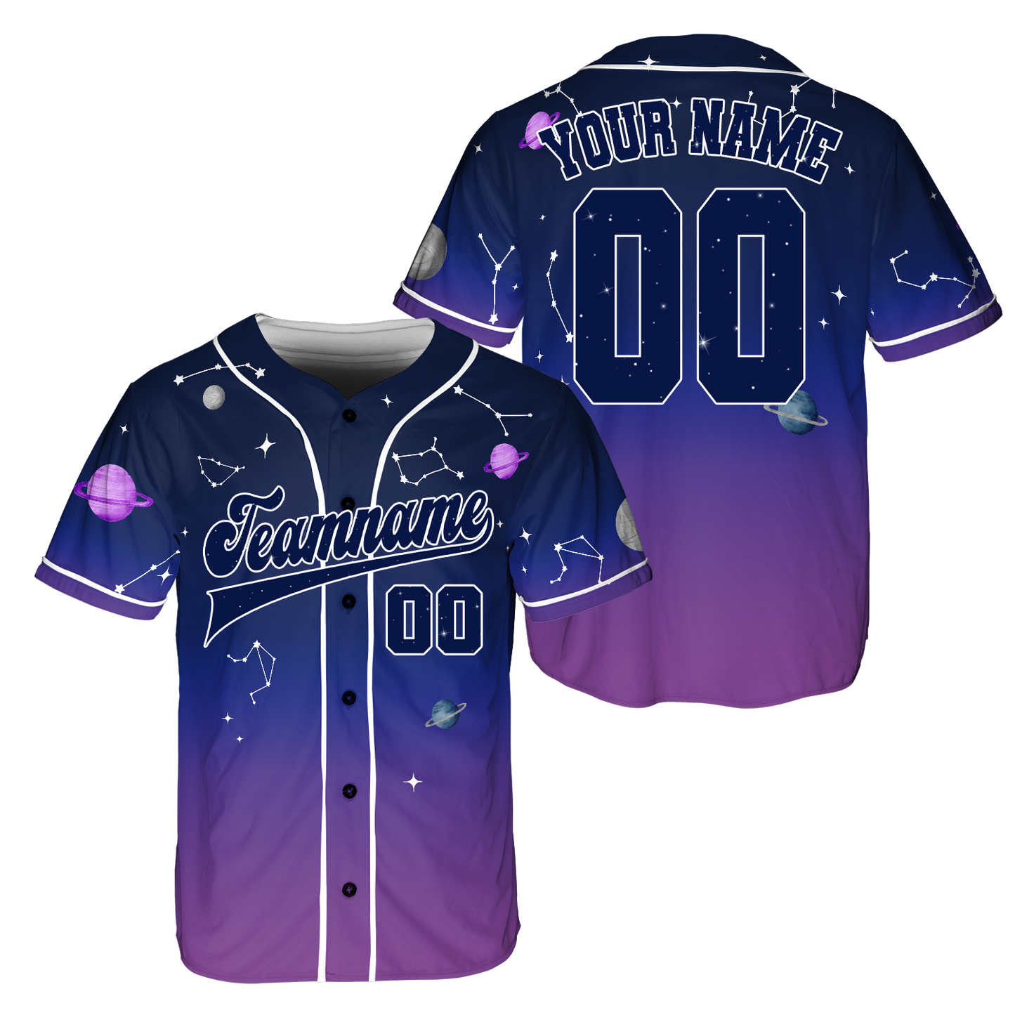 Custom Universe Baseball Jersey, Purple Baseball Jerseys