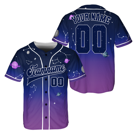 Custom Universe Baseball Jersey, Purple Baseball Jerseys