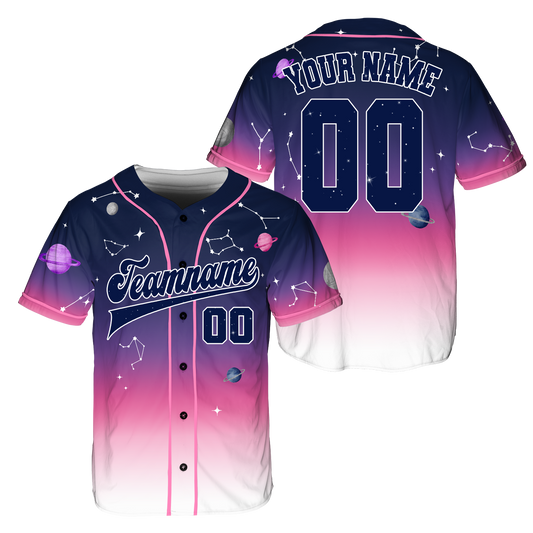 Custom Universe Baseball Jersey, White Baseball Jerseys