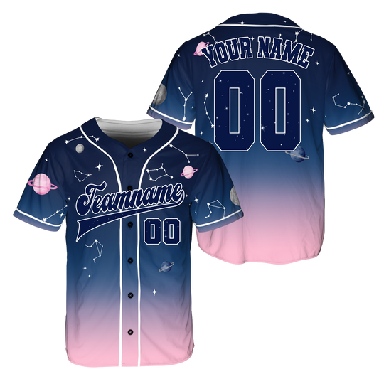 Custom Universe Baseball Jersey, Pink Baseball Jerseys