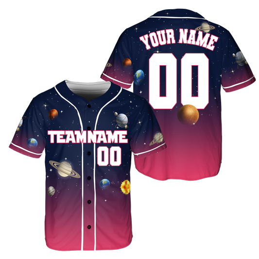 Custom Red Planet Universe Baseball Jerseys