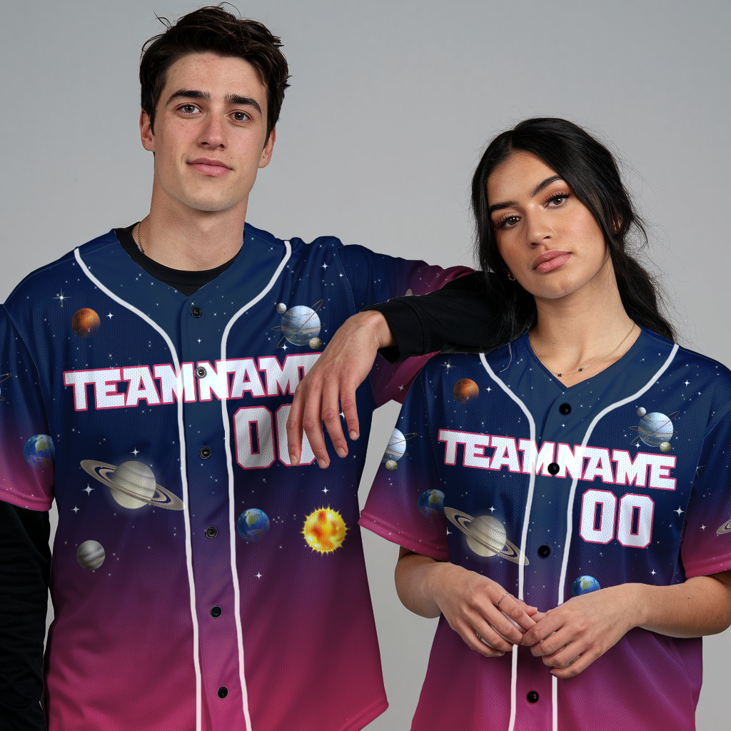 Custom Red Planet Universe Baseball Jerseys