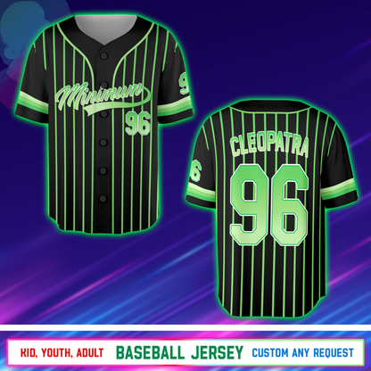 Customized Neon Green Jersey Pinstripe Green Jersey For Baseball