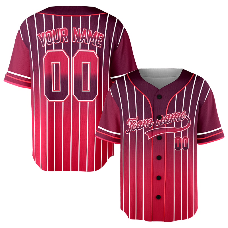 Custom Neon Red Galaxy Baseball Jersey Uniforms