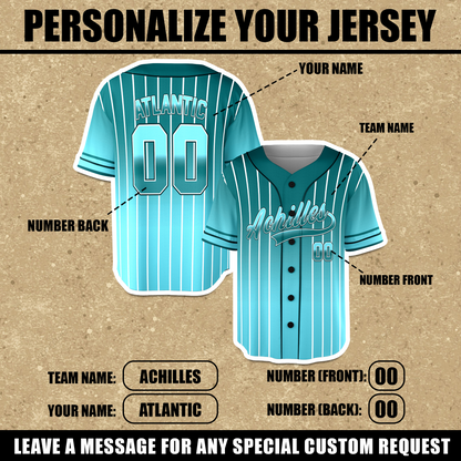 Custom Neon Cyan Green Galaxy Baseball Jersey Uniforms