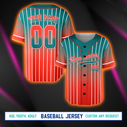 Custom Neon Orange Galaxy Baseball Jersey Uniforms